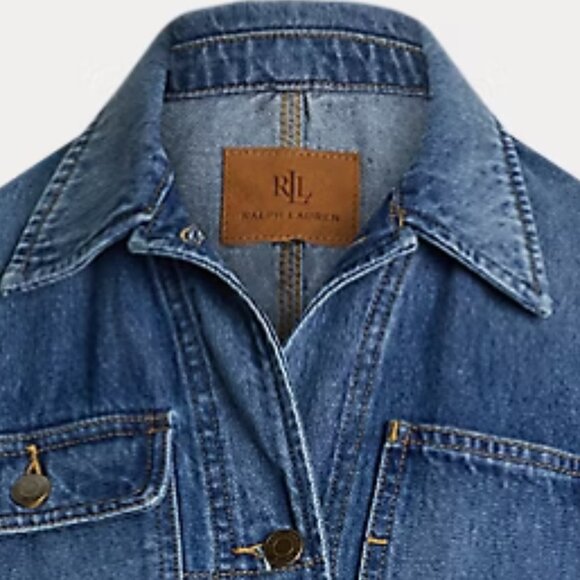 Lauren Ralph Lauren Plus Denim Shirt Jacket 2X NWT HARD TO FIND - Picture 6 of 8